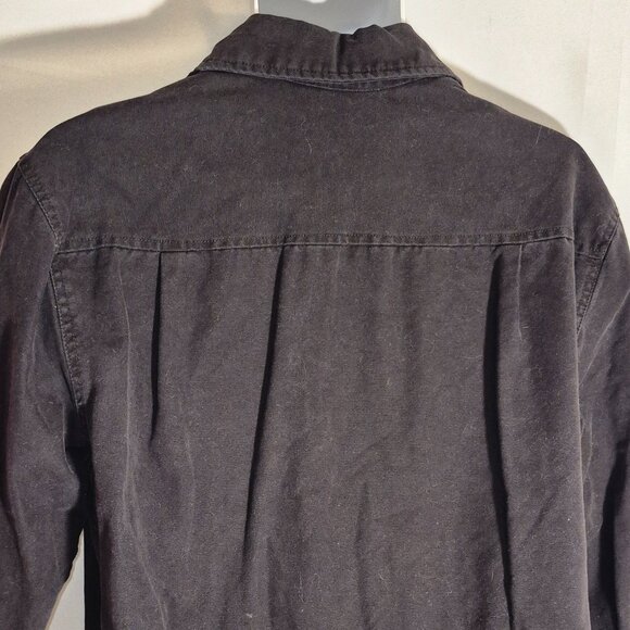 BASIC EDITIONS denim jacket, black, 100% Cotton, metal buttons, lined. size MED. - Picture 5 of 16